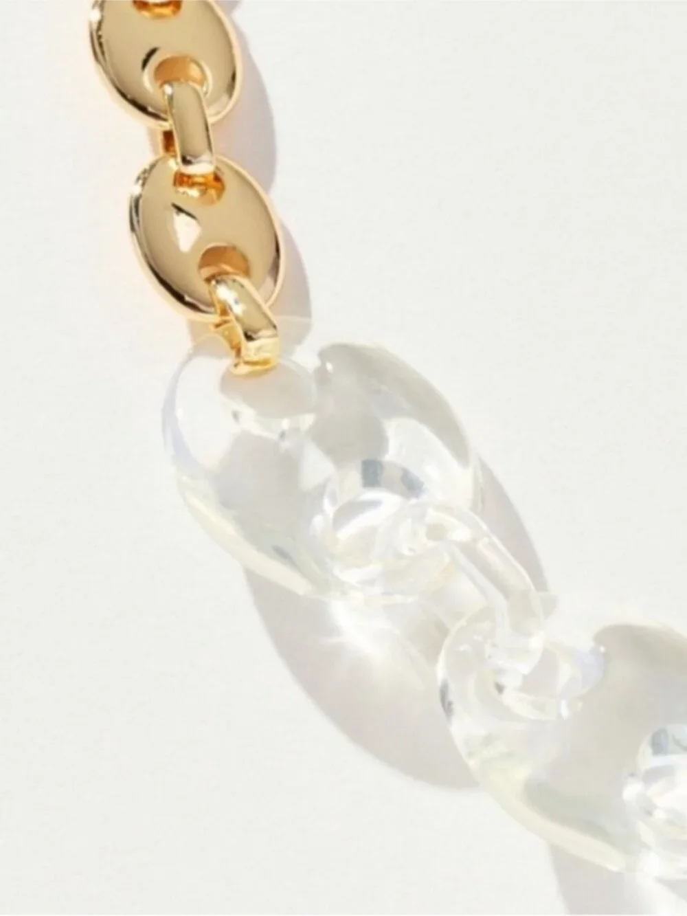 New! Anthropologie Maeve 14K Gold Plated Pop Chunky Tab Necklace NWT